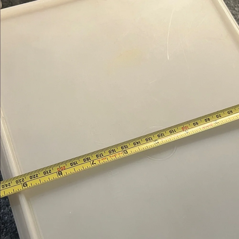 Vintage Tupperware Sheer storage containers. 2 rectangular and 1 square. Deli.